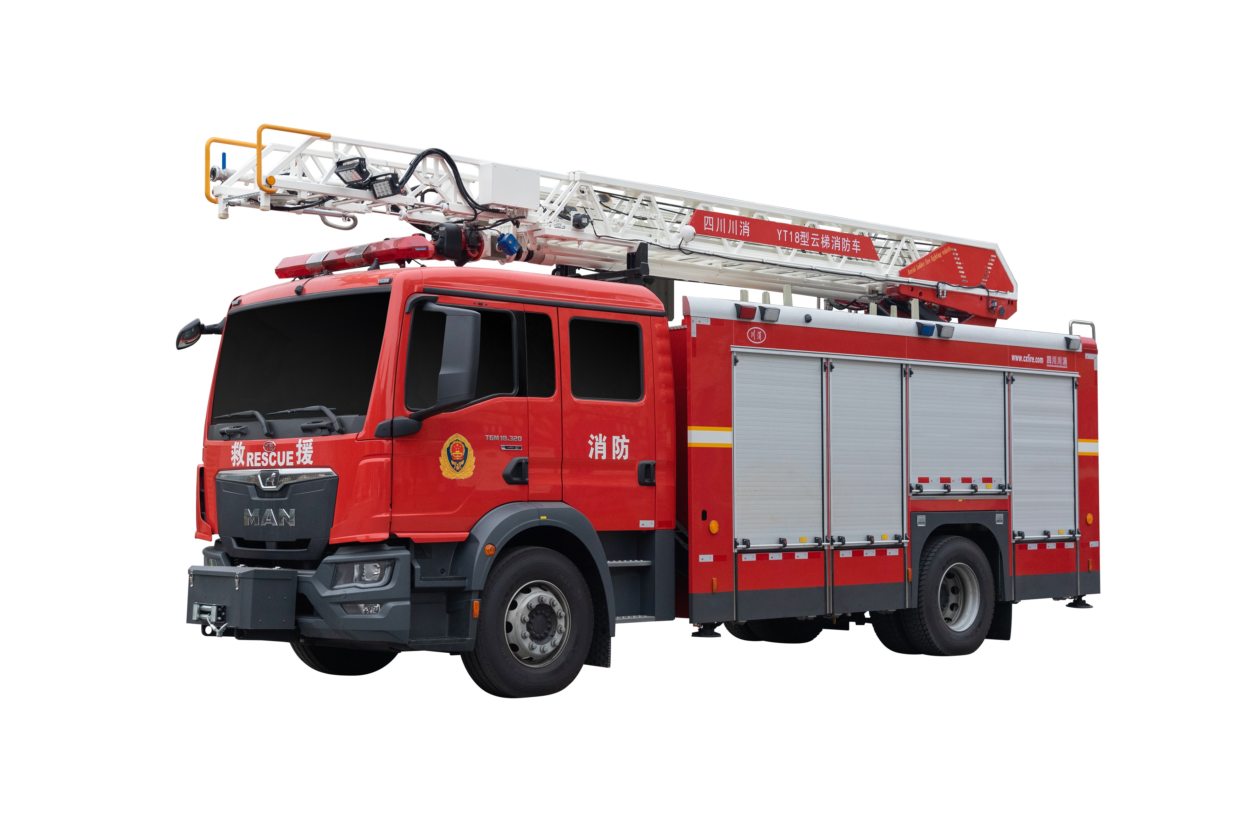 曼18米云梯消防车