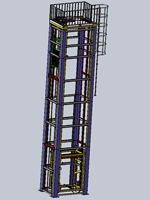 框架型提升机——四立柱式